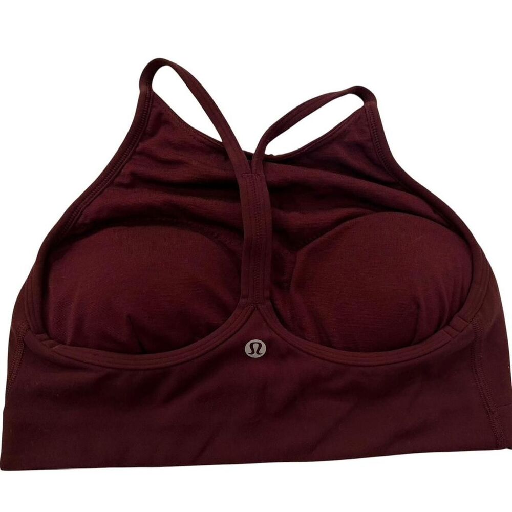 Lululemon Flow Y Wrap-Front High-Neck Bra *Light Support, B/C Cup in cassis - Picture 5 of 6